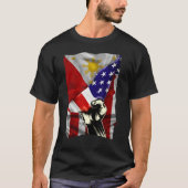 HalfAmerikaanse vlag Filipino ROOTS Vlag Philipp T-shirt (Voorkant)