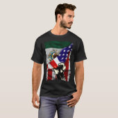 HalfAmerikaanse vlag Mexicaanse ROOTS Vlag Mexico  T-shirt (Voorkant volledig)