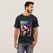 HalfAmerikaanse vlag Mexicaanse ROOTS Vlag Mexico  T-shirt (Voorkant volledig)