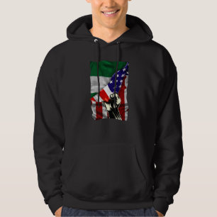 HalfAmerikaanse vlag Nigeriaanse ROOTS VS vlag Nig Hoodie