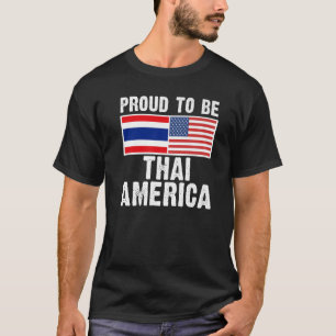 HalfAmerikaanse vlag voor Thailand T-shirt