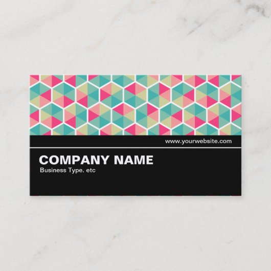 Halfbaan V2 - Hexagon Patroon 02 Visitekaartje (Voorkant)