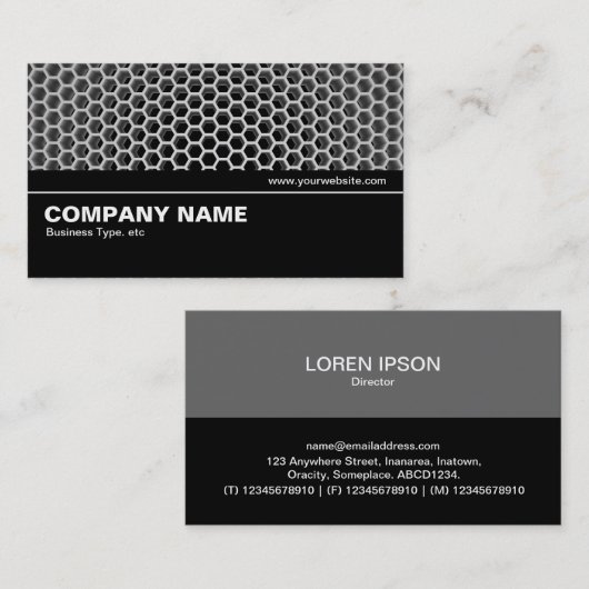 Halfbaan V2 - Honeycomb Visitekaartje (Voorkant / Achterkant)