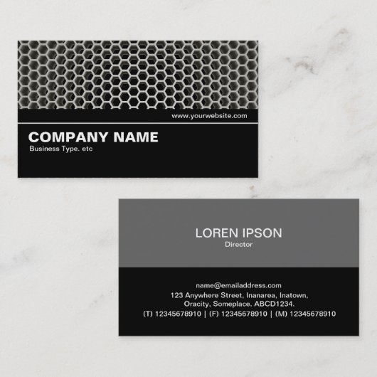 Halfbaan V2 - Honeycomb Warm Visitekaartje (Voorkant / Achterkant)