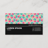 Halfbaan V3 - Hexagon Patroon 02 Visitekaartje (Achterkant)