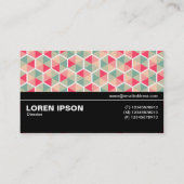 Halfbaan V3 - Hexagon Patroon 04 Visitekaartje (Achterkant)