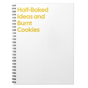 Halfbakken ideeën grappig notitieboek