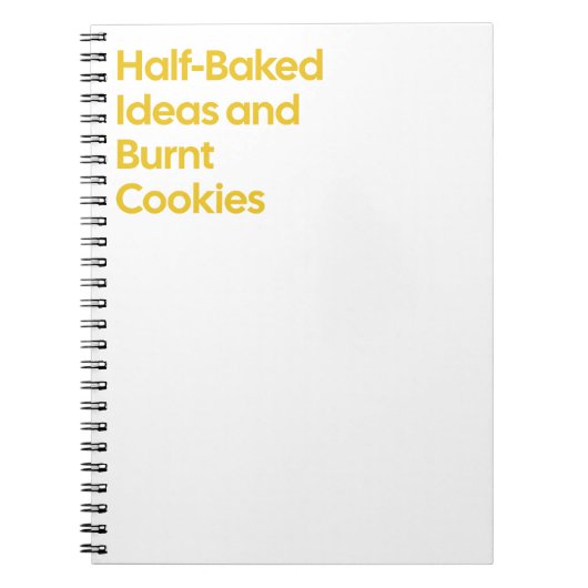 Halfbakken ideeën grappig notitieboek (Voorkant)