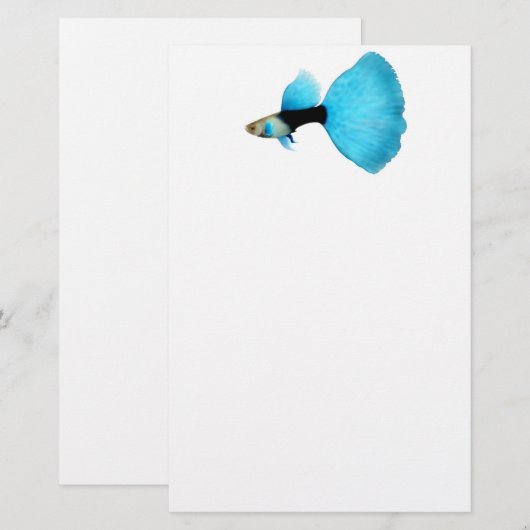 Halfblauw Fancy geüpfray Briefpapier (Voorkant / Achterkant)