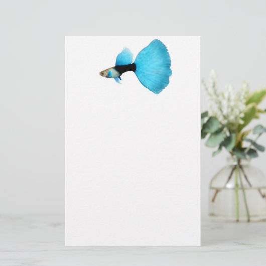 Halfblauw Fancy geüpfray Briefpapier (Staand voorkant)