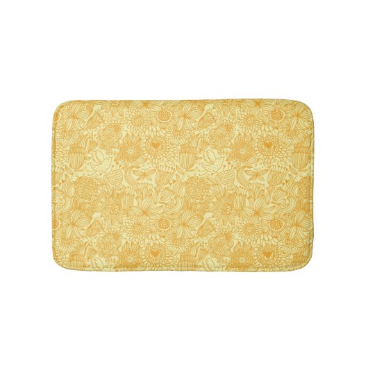 Halfbloem in warme kleuren badmat (Voorkant)