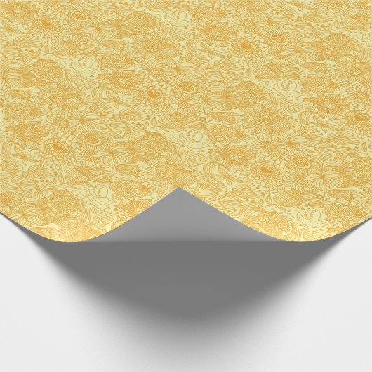 Halfbloem in warme kleuren cadeaupapier (Hoek)