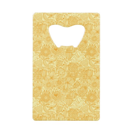 Halfbloem in warme kleuren creditkaart flessenopener (Voorkant)