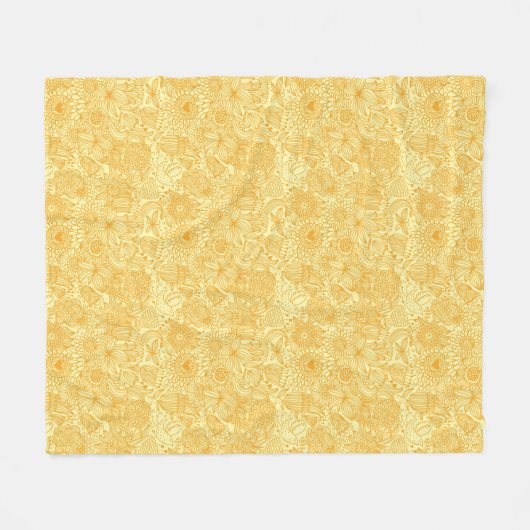 Halfbloem in warme kleuren fleece deken (Voorkant (Horizontaal))