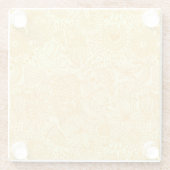 Halfbloem in warme kleuren glazen onderzetter (Achterkant)