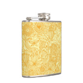 Halfbloem in warme kleuren heupfles (Rechts)