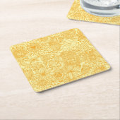 Halfbloem in warme kleuren kartonnen onderzetters (Schuin)