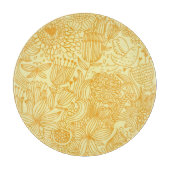 Halfbloem in warme kleuren snijplank (Voorkant)