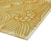 Halfbloem in warme kleuren snijplank (Hoek)