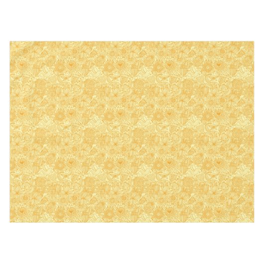 Halfbloem in warme kleuren tafelkleed (Voorkant (Horizontaal))