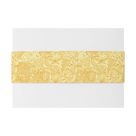 Halfbloem in warme kleuren uitnodigingen wikkel (Achterkant Voorbeeld)