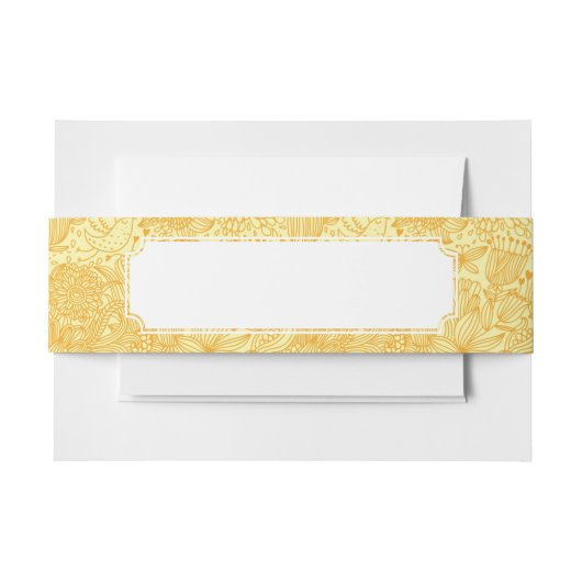 Halfbloem in warme kleuren uitnodigingen wikkel (Voorkant Voorbeeld)