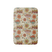 Halfbloem van bladeren badmat (Voorkant Verticaal)