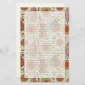 Halfbloem van bladeren briefpapier (Voorkant / Achterkant)