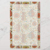 Halfbloem van bladeren briefpapier (Voorkant)