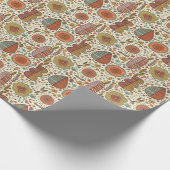 Halfbloem van bladeren cadeaupapier (Hoek)