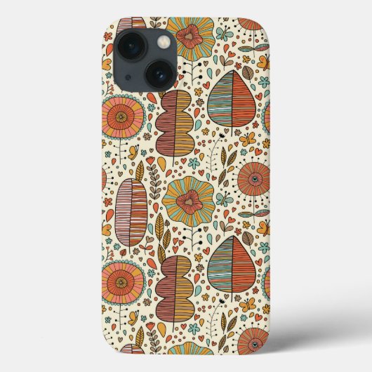 Halfbloem van bladeren Case-Mate iPhone case (Achterkant)