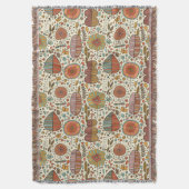 Halfbloem van bladeren deken (Voorkant Verticaal)