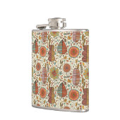 Halfbloem van bladeren heupfles (Links)