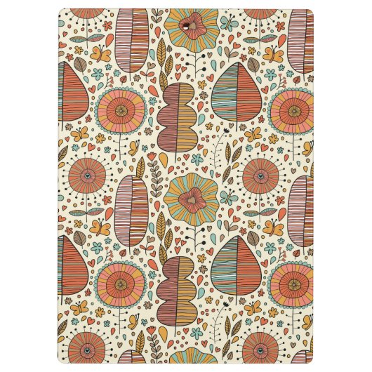 Halfbloem van bladeren klembord (Achterkant)