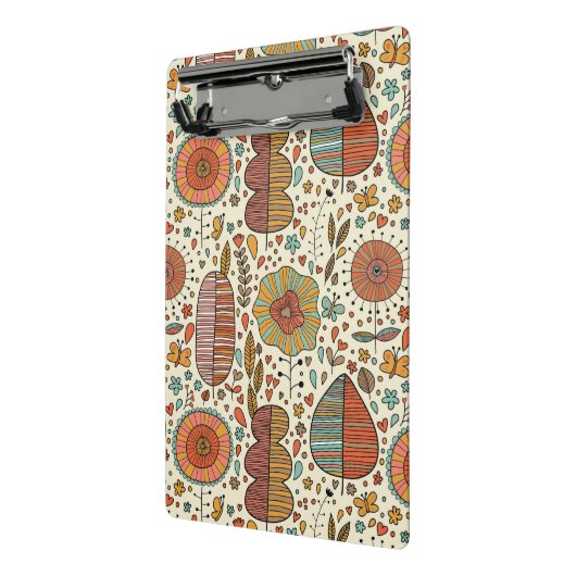 Halfbloem van bladeren mini klembord (Angled2)