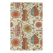 Halfbloem van bladeren mini klembord (Achterkant)