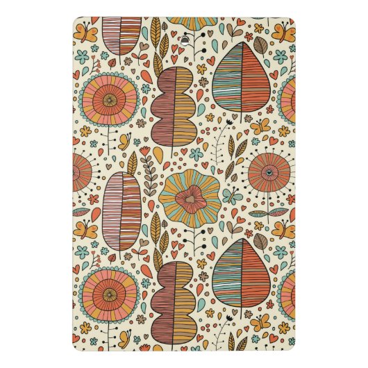 Halfbloem van bladeren mini klembord (Achterkant)