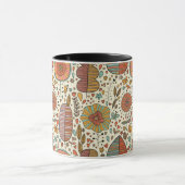 Halfbloem van bladeren mok (Midden)