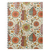 Halfbloem van bladeren notitieboek (Voorkant)