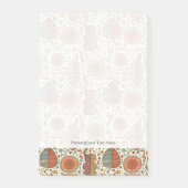 Halfbloem van bladeren post-it® notes (Voorkant)