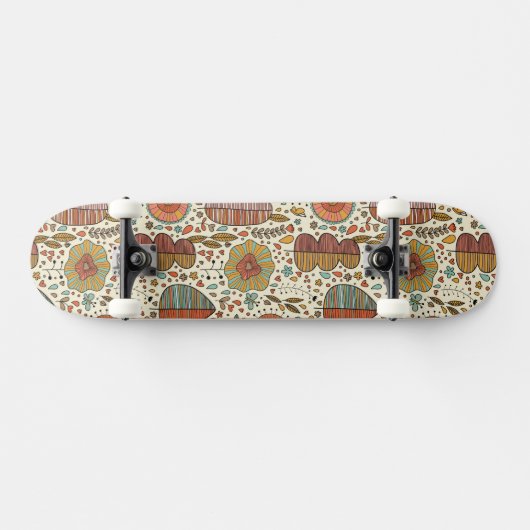 Halfbloem van bladeren skateboard (Horizontaal)