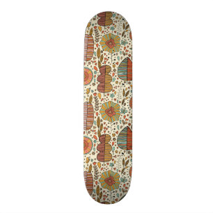 Halfbloem van bladeren skateboard