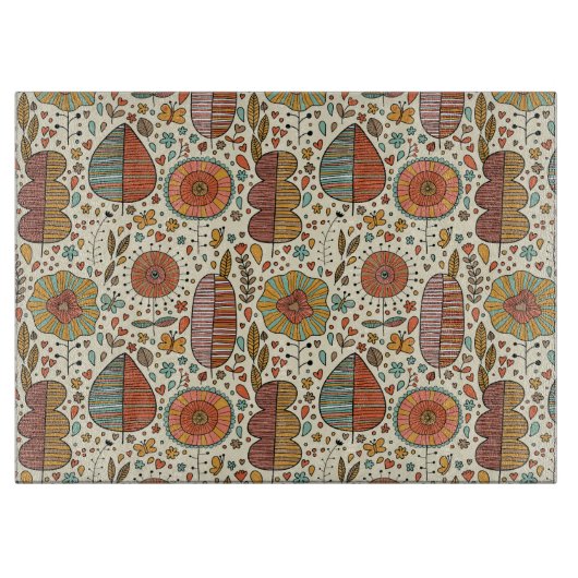 Halfbloem van bladeren snijplank (Voorkant)