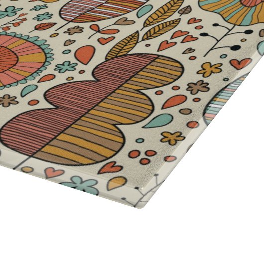 Halfbloem van bladeren snijplank (Hoek)