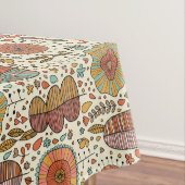 Halfbloem van bladeren tafelkleed (Voorbeeld)