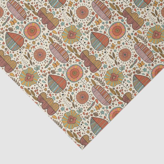 Halfbloem van bladeren tissuepapier (Detail)