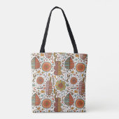 Halfbloem van bladeren tote bag (Achterkant)