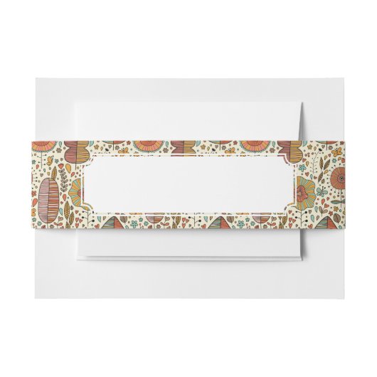 Halfbloem van bladeren uitnodigingen wikkel (Voorkant Voorbeeld)