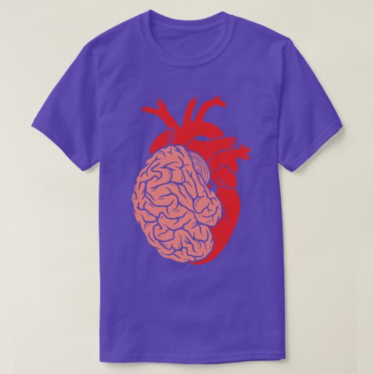 Halfbrein Halfhars Orgaan Anatomie Wetenschap T-shirt (Design voorkant)