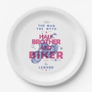 Halfbroer en fietser het man de mythe van de legen papieren bordje